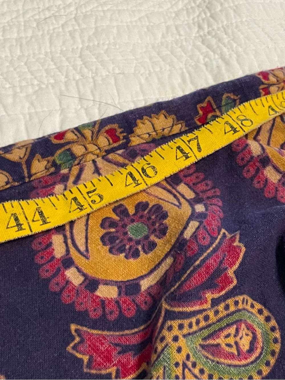 Vintage Bohemian Paisley India 100% cotton Wrap Skirt (purple/red/gold) - Picture 7 of 9